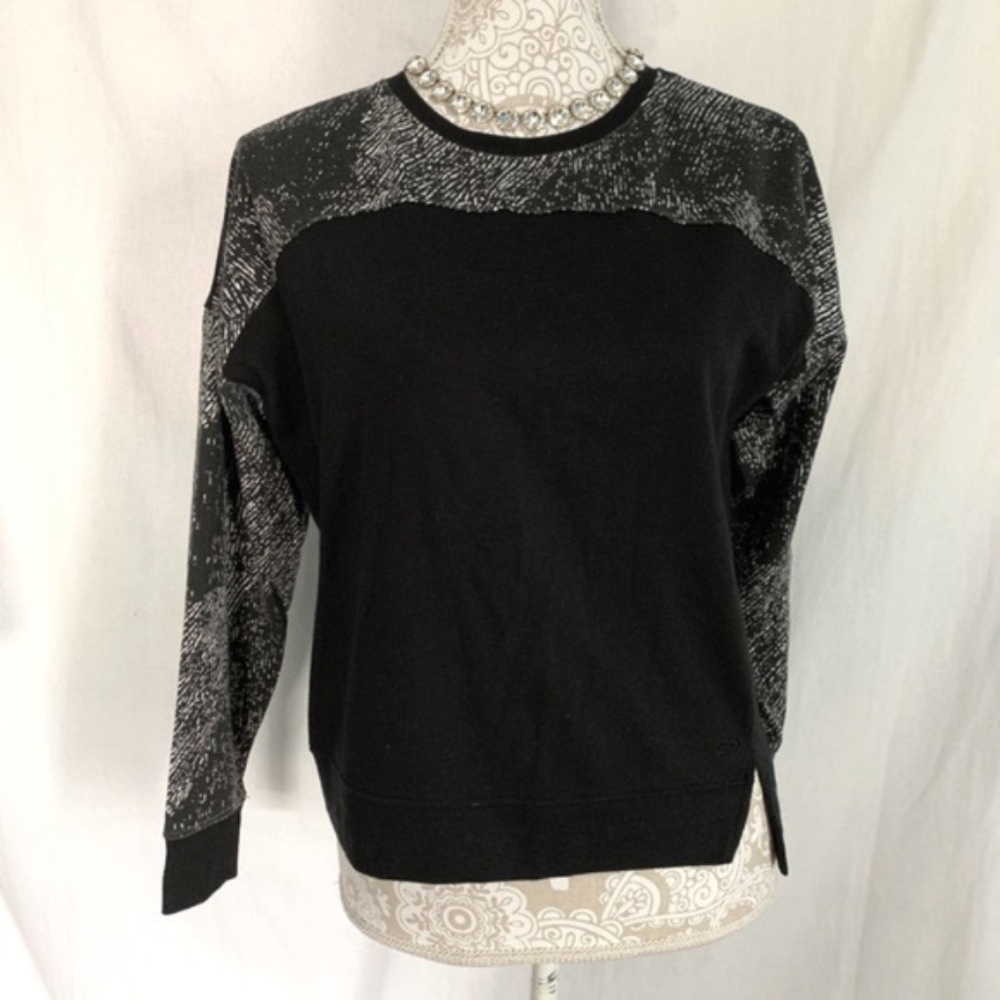 C9 Champion // Black, White Colorblock Sweatshirt